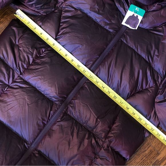 EDDIE BAUER Women's Burgundy LUNA PEAK Quilted Down Hooded Parka Size XL - Picture 5 of 14